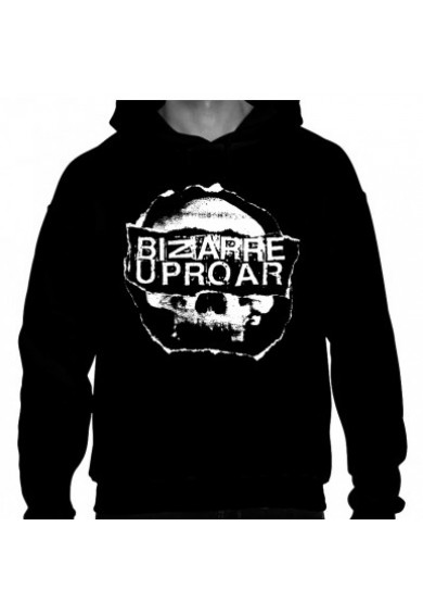 BIZARRE UPROAR "SKULL LOGO"  HOODIE L